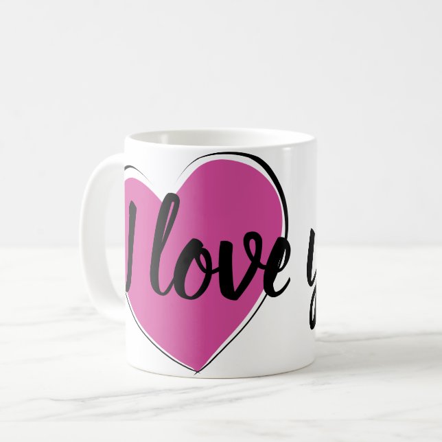 I love you coffee mug (Front Left)