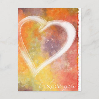 I love you-colours postcard