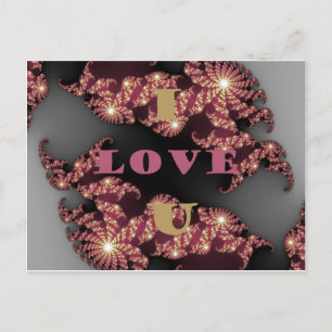 I Love You Cosmic Constellation Pattern Art Design Postcard