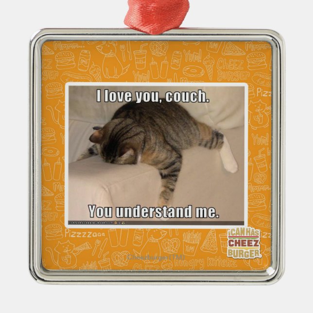 I love you, couch. metal tree decoration (Front)