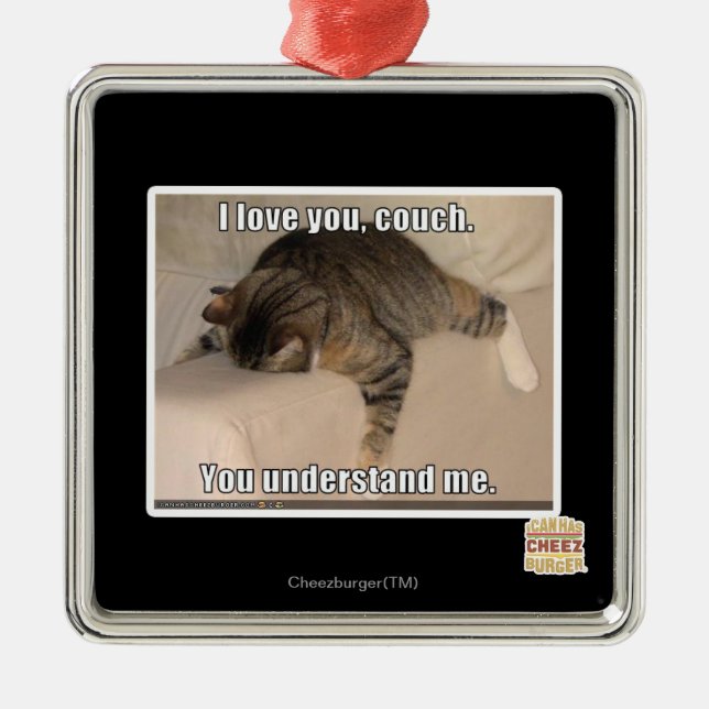 I love you, couch. metal tree decoration (Front)