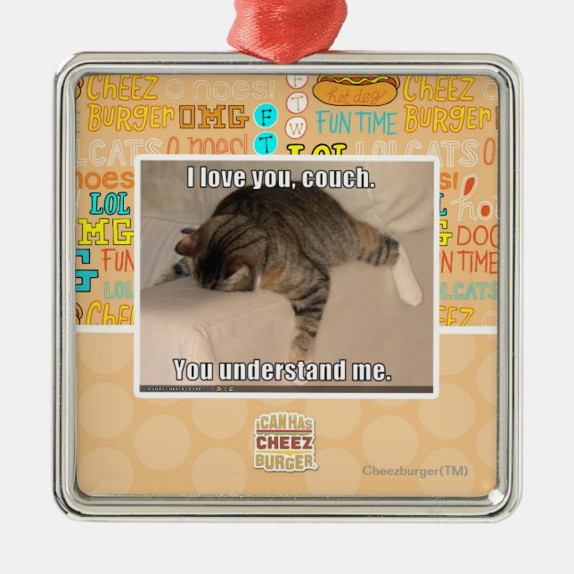 I love you, couch. metal tree decoration (Front)