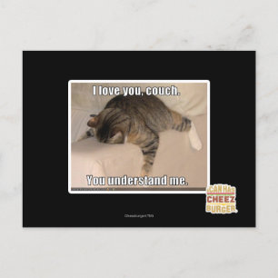 I love you, couch. postcard
