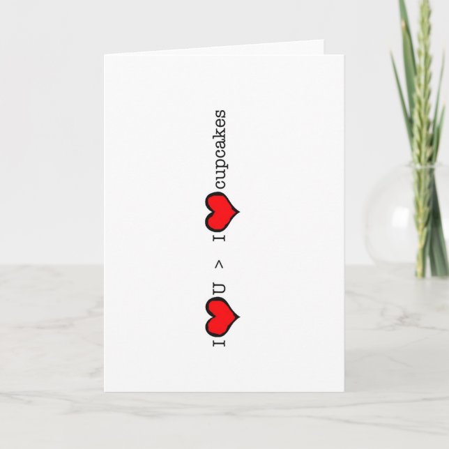 I Love You > Cupcakes Valentine's Day Card (Front)