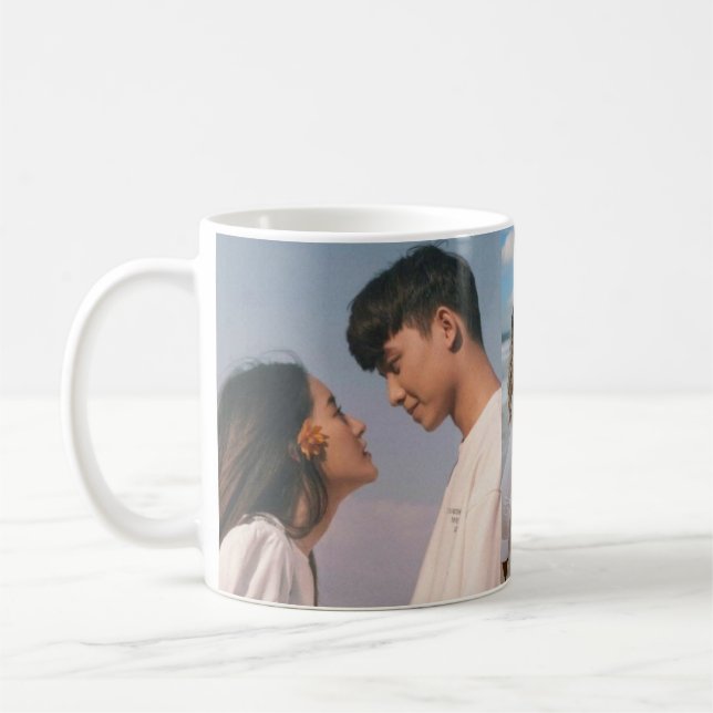 I Love You - Custom 2-Photo Mug for Coffee Lovers (Left)
