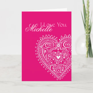 I Love You - Custom Name Card