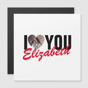 I Love You Custom Photo Heart and Name