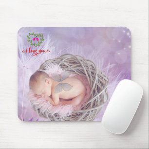 I love You Custom Photo Mouse Mat