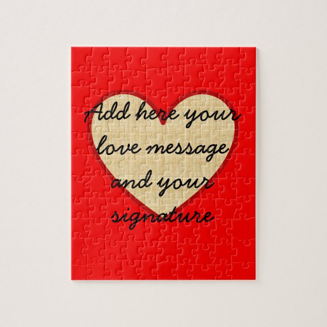 I Love You customisable message Jigsaw Puzzle (Vertical)