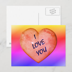 I Love You Customisable Postcard