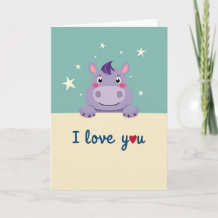I Love You Cute Animal Card