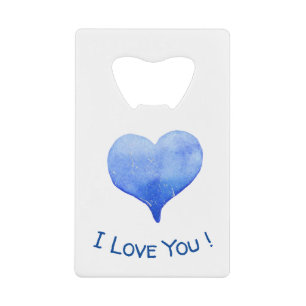 I Love You Cute Blue Heart Valentine's Day  