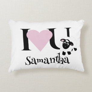 I love You Cute Cartoon Sheep Decorative Cushion
