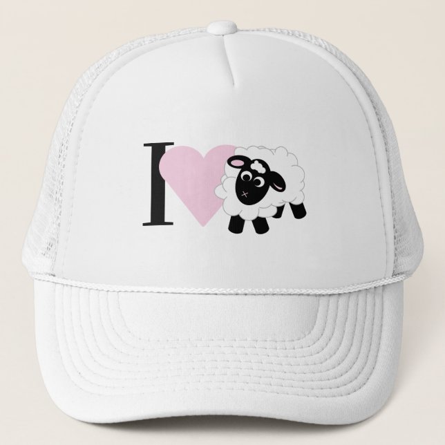 I love You Cute Cartoon Trucker Hat (Front)
