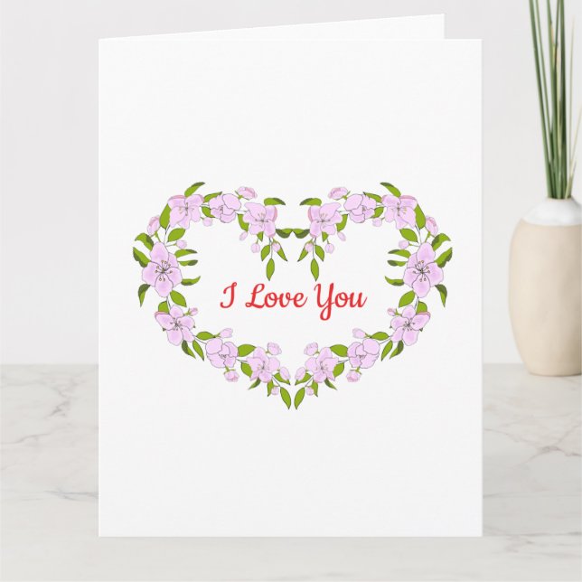 I love  you  Cute flowers Card (Front)