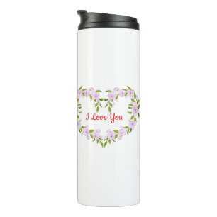 I love you Cute flowers Thermal Tumbler