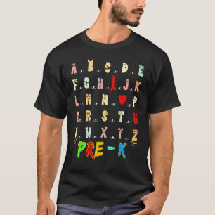 I Love You Cute Monster Alphabet Hello Pre K Esl T-Shirt