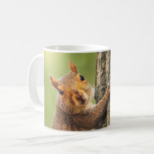 I Love You Cute Squirrel Climbing Tree Photograph Coffee Mug
