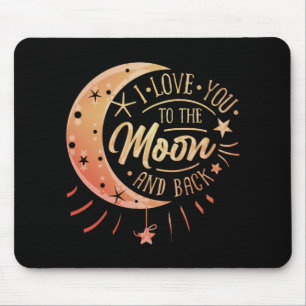 I Love You Cute Typography Mouse Mat