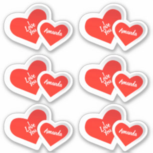 “I Love You” Cute Valentine Hearts .. Personal