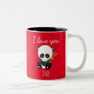 I love you Dad Cool Panda Two-Tone Coffee Mug