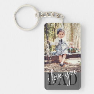 I Love You Dad Custom Photo Key Ring