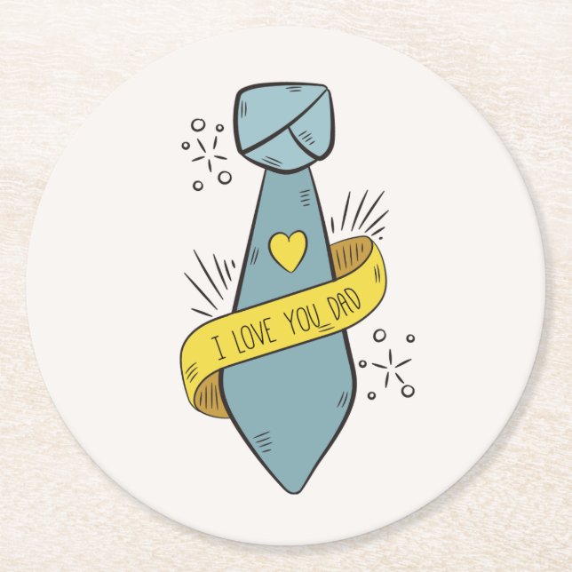 I Love You Dad Father's Day | Coaster (Front)