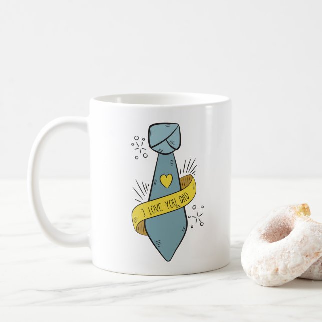 I Love You Dad Father's Day | Coffee Mug (With Donut)