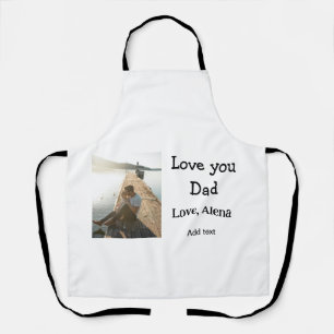 I love you dad father's day elegant add photo text apron