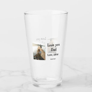 I love you dad father's day elegant add photo text glass