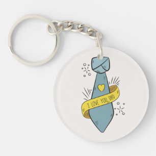 I Love You Dad Father's Day   Keychain
