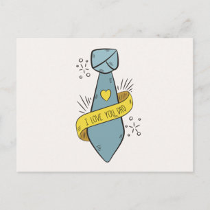 I Love You Dad Father's Day   Postcard