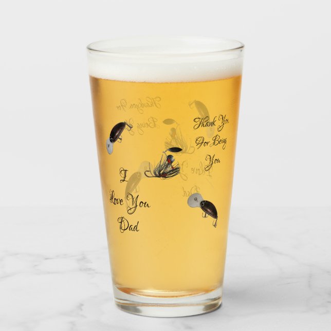 I Love You Dad, Fishing Lures,  Glass (Front Filled)