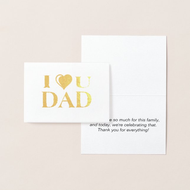 I Love You Dad Foil Card (Display)