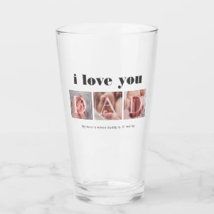 I Love You Dad Keepsake Multi Photo Glass