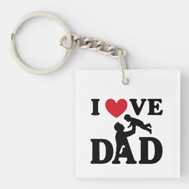 i love you dad key ring (Front)