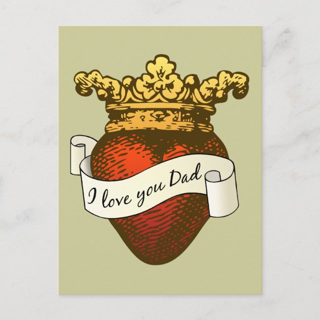 I Love You Dad Postcard (Front)