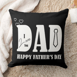 I Love You Dad Tie Hearts Cushion