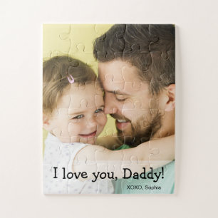 I love you Daddy! Customisable photo Jigsaw Puzzle