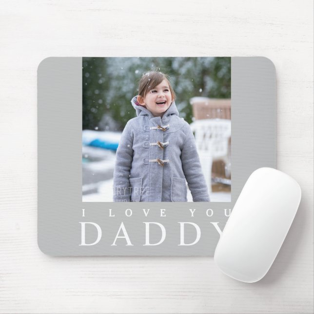 I Love You Daddy Kid Photo Father's Day Mouse Mat (With Mouse)