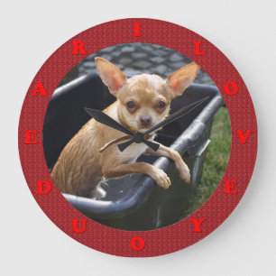 i love you dear large clock