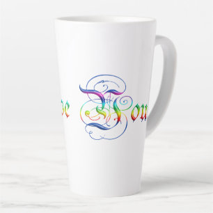 I love you. Decorative text. Latte Mug