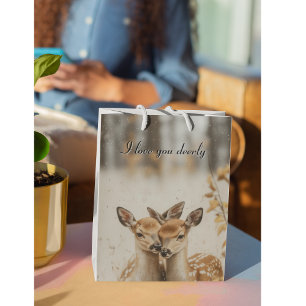 I love you deerly medium gift bag