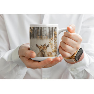I Love You Deerly Twin Fawns Coffee Mug