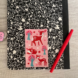 I Love You Deerly Valentines Day Rectangular Sticker