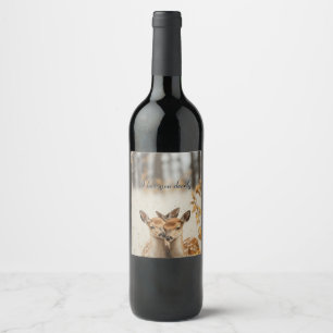 I love you deerly wine label