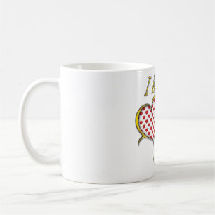 I Love You Design Gold Hearts Coffee Mug