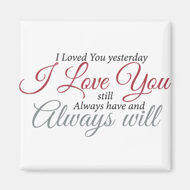 I LOVE YOU DESIGN MAGNET (Front)