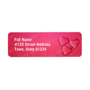 I Love You Design Return Address Label