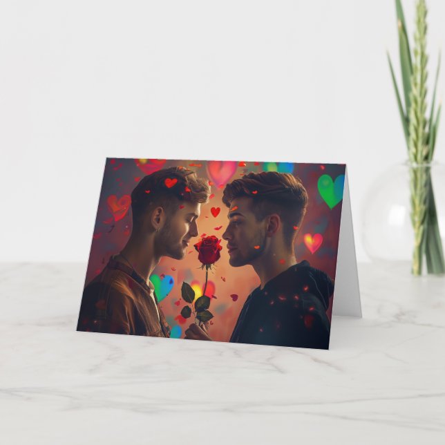 I Love You Digital Art Print Thank You Card (Front)